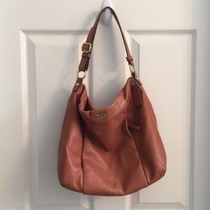 Coach cognac leather hobo